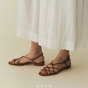 Doen Corsica Sandal size EU 37 in Cognac Suede